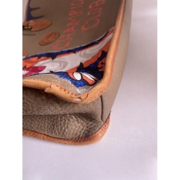 Dooney And Bourke Vintage Large Customized Blue Brown Leather Cross Body… - Picture 11 of 12